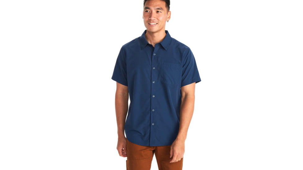 Marmot Aerobora Short Sleeve Top - Mens, Arctic Navy, Small, M14116-2975-S