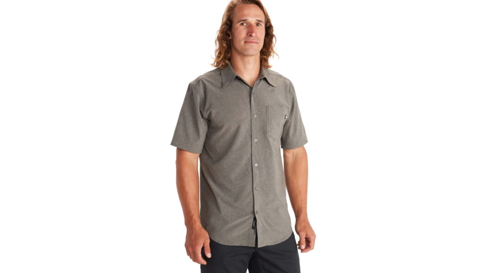 Marmot Aerobora Short Sleeve Top - Mens, Cinder, 3XB, M12601-1415-3X
