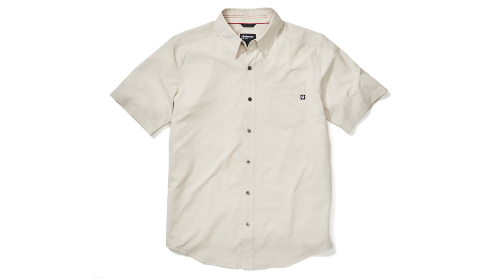 Marmot Aerobora Short Sleeve Top - Mens, Moonbeam, Small, 42100-7384-S