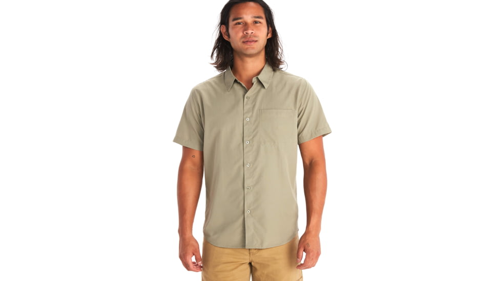 Marmot Aerobora Short Sleeve Top - Mens, Vetiver, Small, M14116-21543-S
