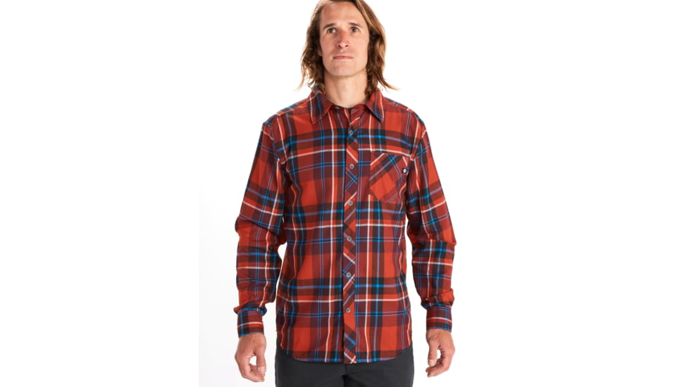 Marmot Anderson Lightweight Flannel - Men's, Small, Burgundy, 44520-6995-S