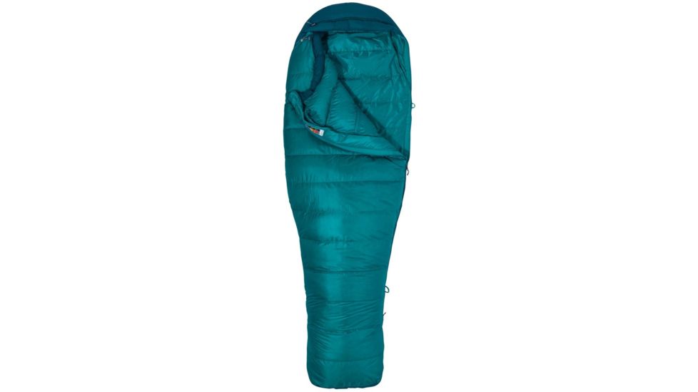 Marmot Angel Fire Sleeping Bag - Womens, Malachite/Deep Teal, Long, Left Zip, 29860-3645-LZ