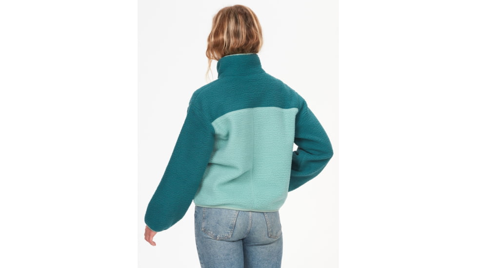 Marmot Aros Fleece 1/2 Zip - Womens, Dark Jungle/Blue Agave, Large, M14978-22500-L