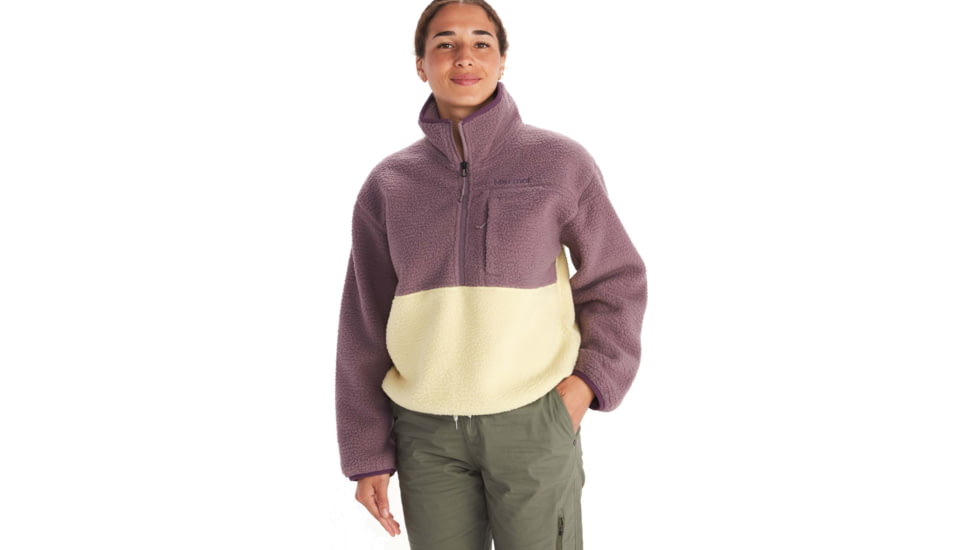 Marmot Aros Fleece 1/2 Zip - Womens, Hazy Purple/Wheat, Small, M14978-22494-S
