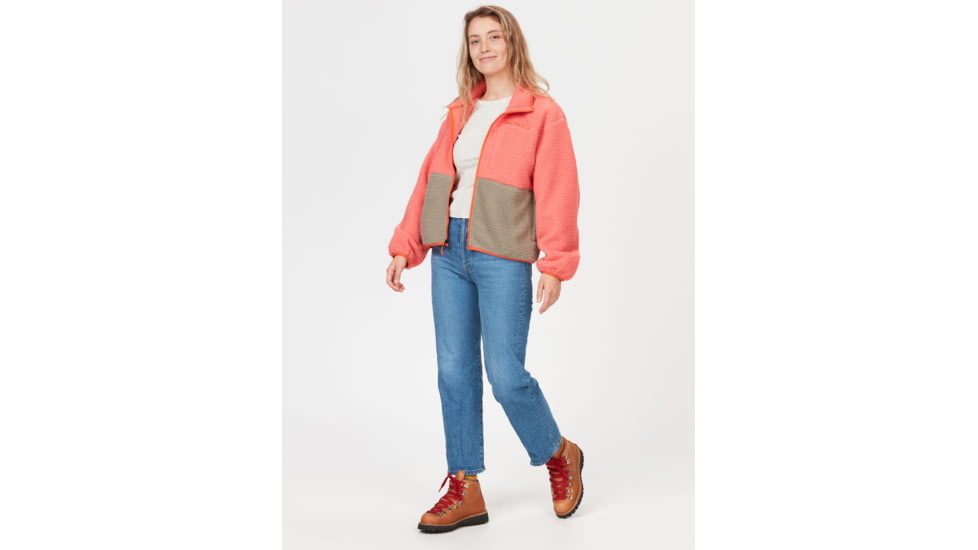Marmot Aros Fleece Jacket - Womens, Grapefruit/Vetiver, Medium, M14618-22495-M