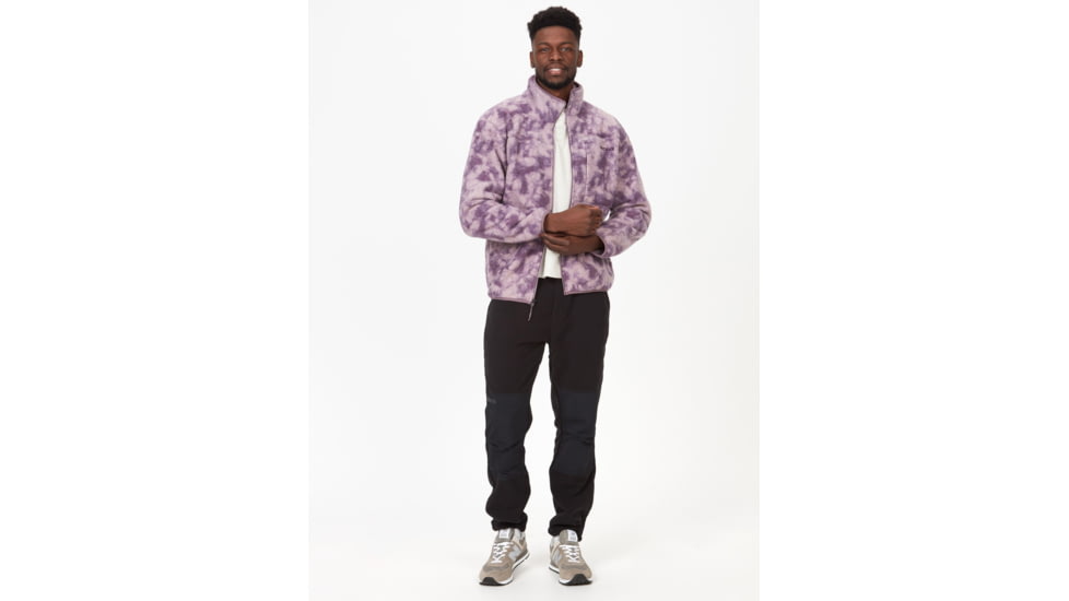 Marmot Aros Printed Fleece Jacket - Mens, Hazy Purple Ice Dye, Small, M14920-22400-S
