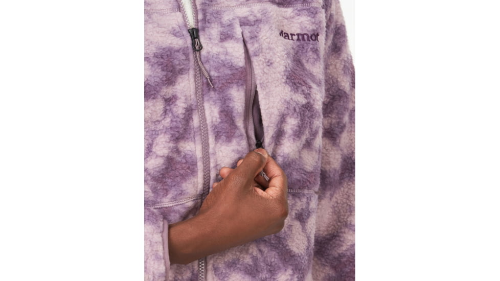 Marmot Aros Printed Fleece Jacket - Mens, Hazy Purple Ice Dye, Small, M14920-22400-S