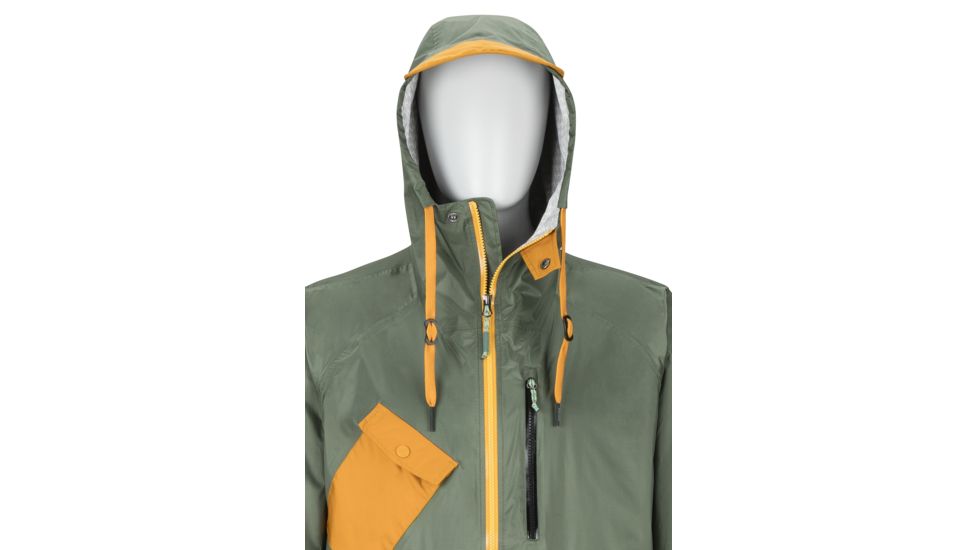 Marmot Ashbury PreCip Eco Jacket - Mens, Crocodile/Aztec Gold, Large, 31650-4836-L