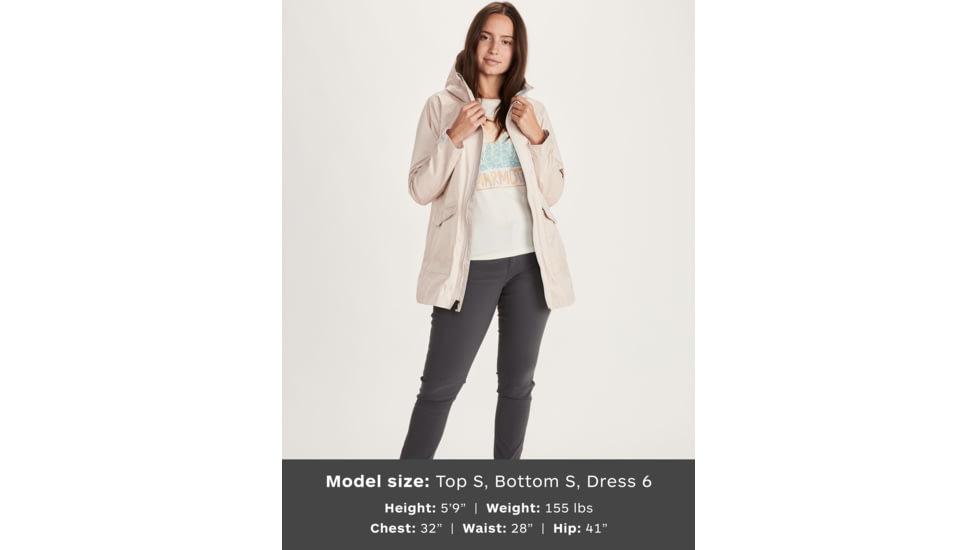 Marmot Ashbury PreCip Eco Jacket - Womens, Mandarin Mist, Small, 10000-9672-S