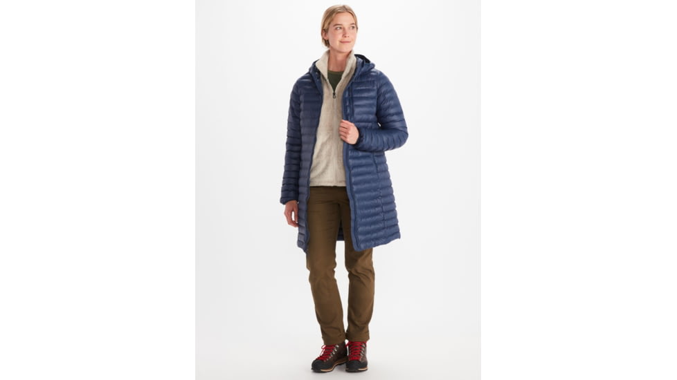 Marmot Echo Featherless Long Jacket - Women's, Small, Arctic Navy Shiny, M13215-20952-S