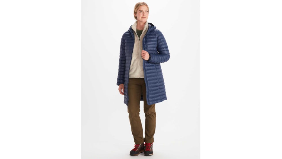 Marmot Echo Featherless Long Jacket - Womens, Arctic Navy Shiny, Small, M15871-20952-S