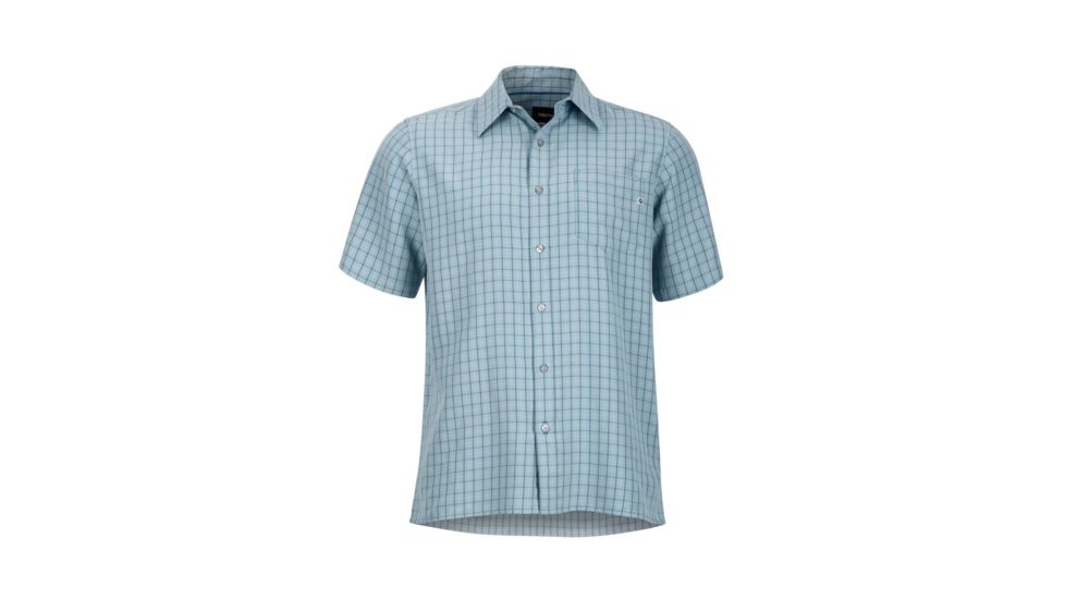 Marmot Eldridge Short Sleeve Shirt - Mens, Blue Granite, L 62220-3967-L