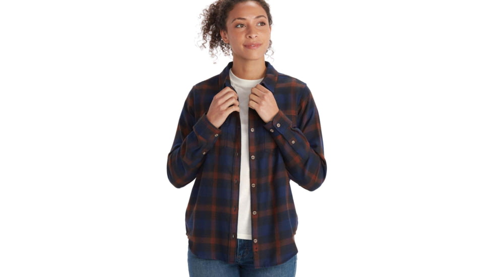 Marmot Fairfax Midweight Flannel - Womens, Arctic Navy, Large, M13553-2975-L