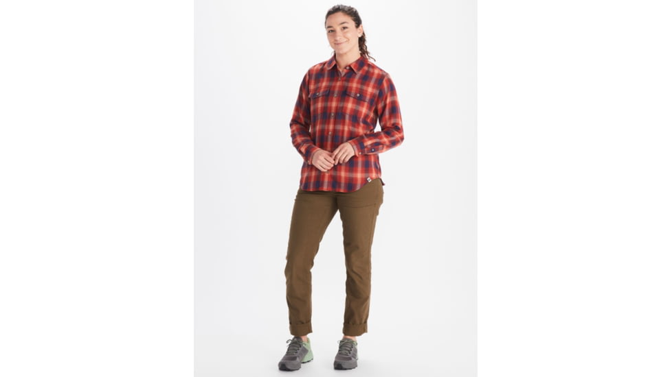 Marmot Fairfax Midweight Flannel - Womens, Red Ochre, Extra Small, M13553-9457-XS