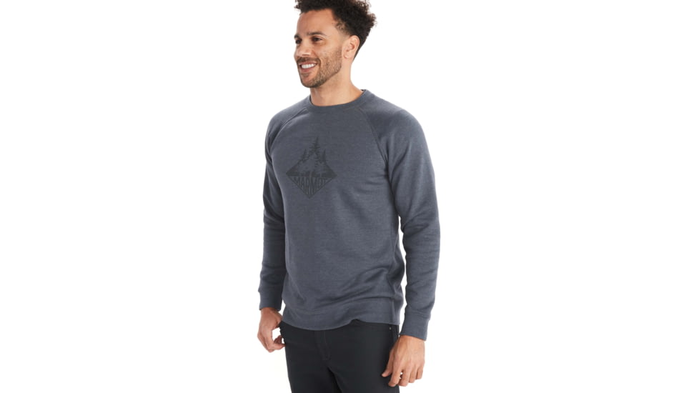Marmot Forest Crew Neck Sweatshirt - Mens, Grey Heather, Small, M11741-007-S
