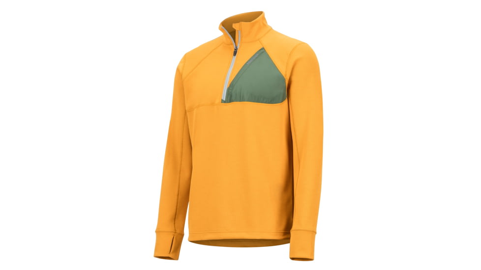 Marmot Hanging Rock 1/2 Zip - Mens, Aztec Gold/Crocodile, Extra Large, 42280-9005-XL