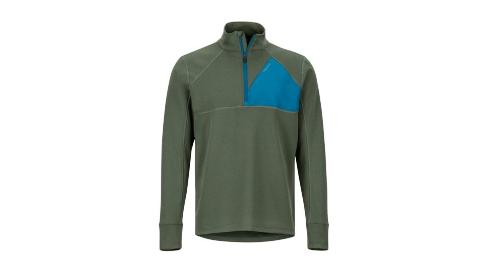 Marmot Hanging Rock 1/2 Zip - Mens, Crocodile/Moroccan Blue, Large, 42280-4966-L