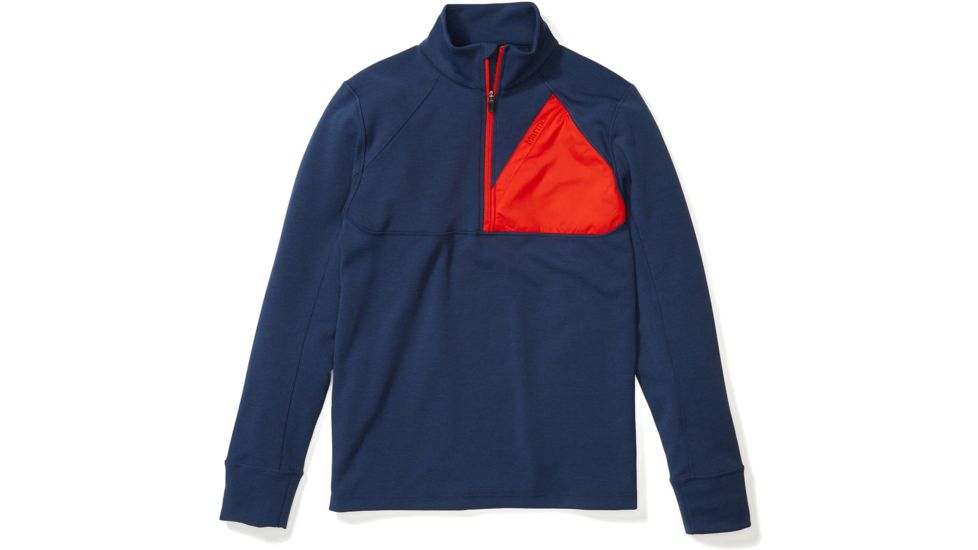 Marmot Hanging Rock 1/2 Zip Pullover - Mens, Arctic Navy/Victory Red, Small, 42280-3160-S