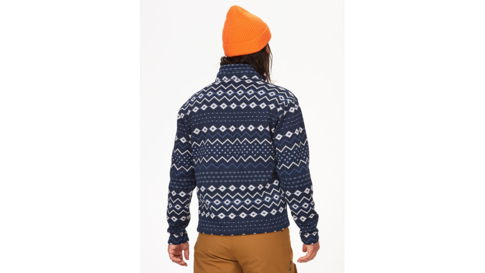 Marmot Heavyweight Drop Line Printed 1/2 Zip Top - Mens, Arctic Navy Diamond, Extra Large, M14975-22535-XL