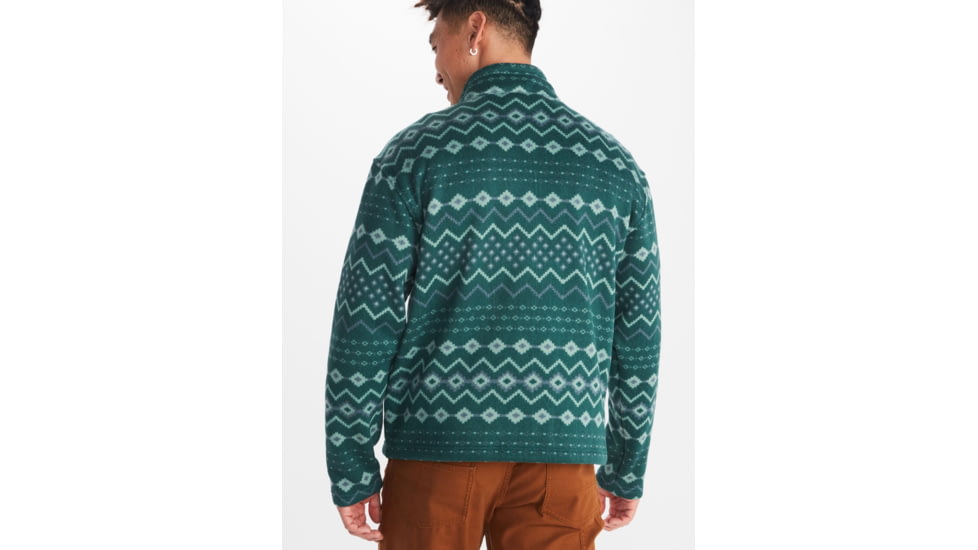 Marmot Heavyweight Drop Line Printed 1/2 Zip Top - Mens, Dark Jungle Nordic, Extra Large, M14975-22534-XL