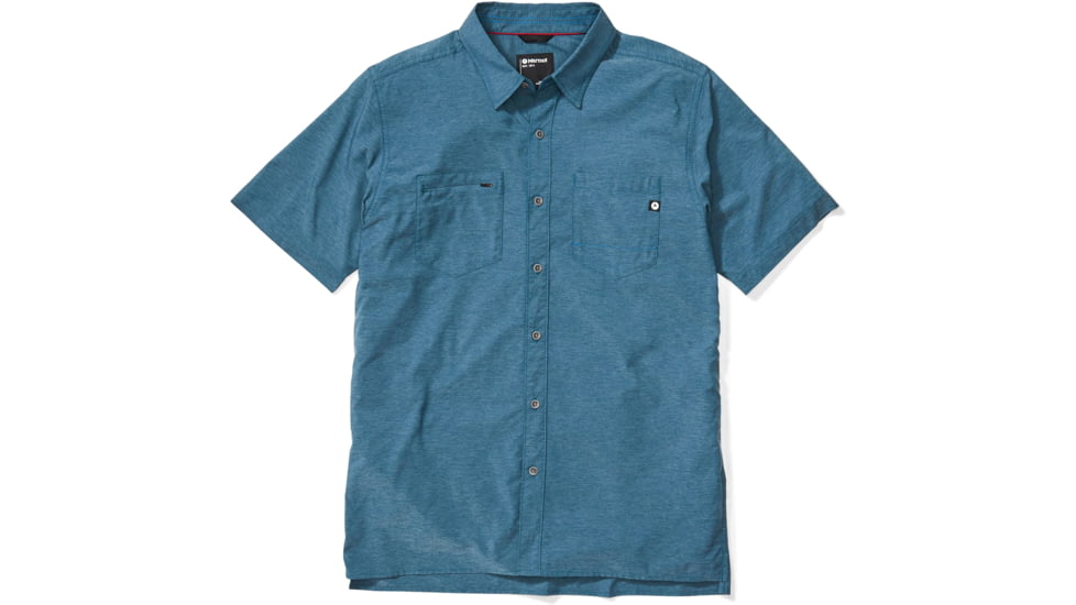 Marmot Innesdale Short Sleeve Shirt - Mens, Denim, Small, 42320-200-S