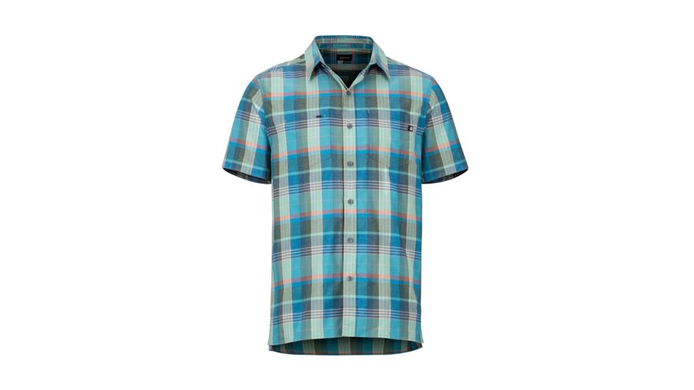Marmot Innesdale Short Sleeve Shirt - Mens, Pond Green, Medium, 42320-4570-M