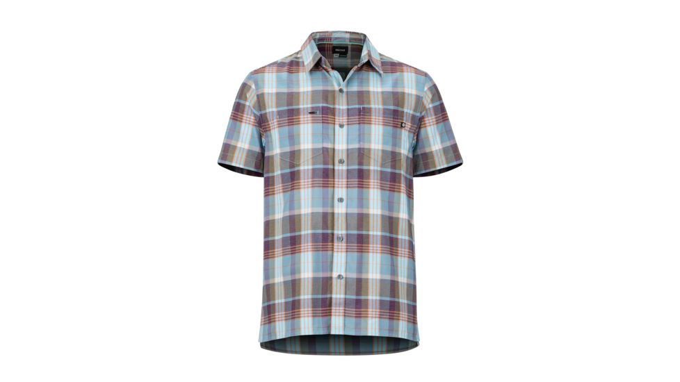 Marmot Innesdale Short Sleeve Shirt - Mens, Skyrise, Extra Large, 42320-3848-XL