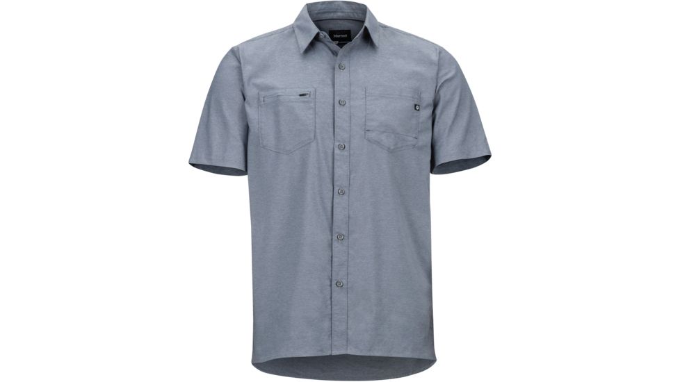 Marmot Innesdale Short Sleeve Shirt - Mens, Steel Onyx, Extra Large, 42320-1515-XL