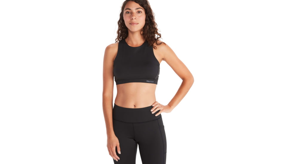 Marmot Leda Sports Bra - Womens, Black, XS, M12625-001-XS