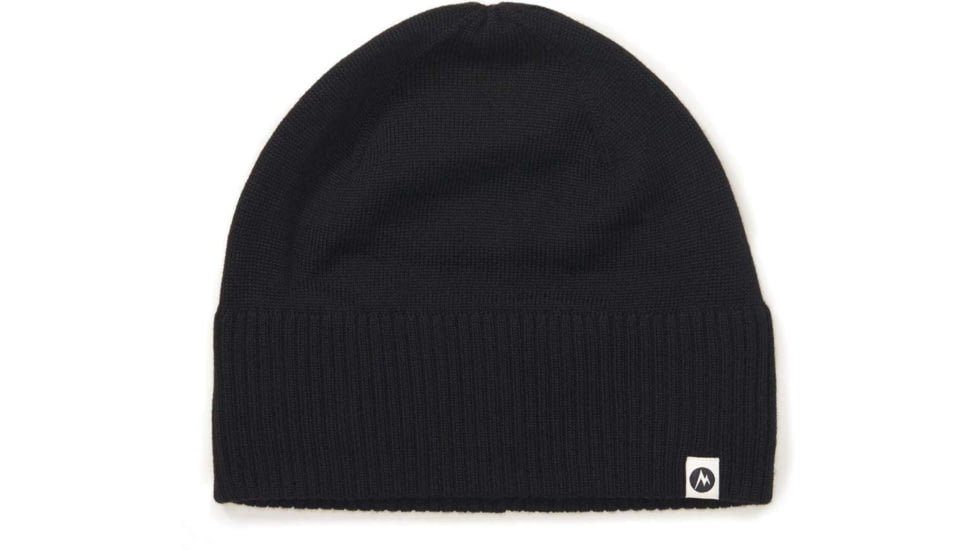 Marmot Lightweight Merino Beanie, Black, One Size, M13135-001-ONE