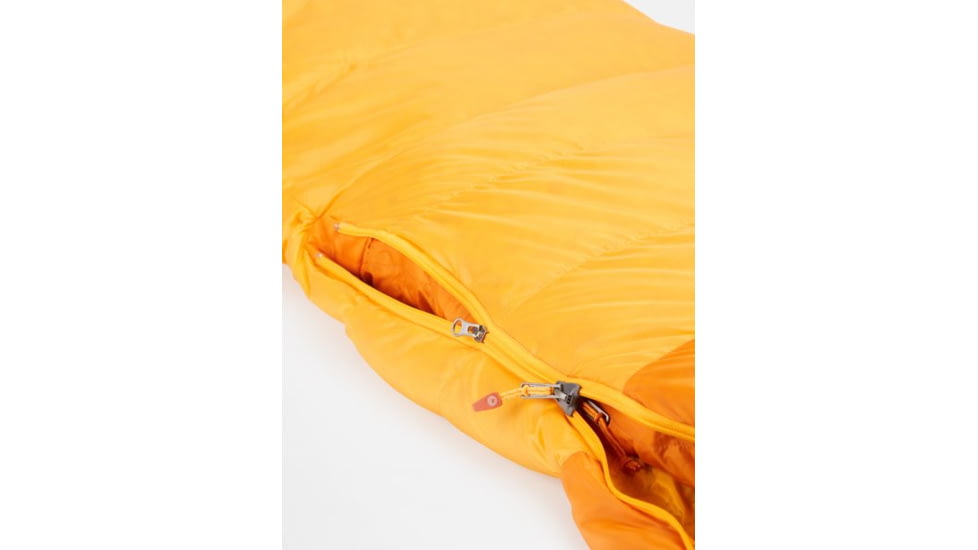 Marmot Lithium Sleeping Bag, Short, Orange Pepper/Golden Sun, Left Zipper, M14408-21734-LZ