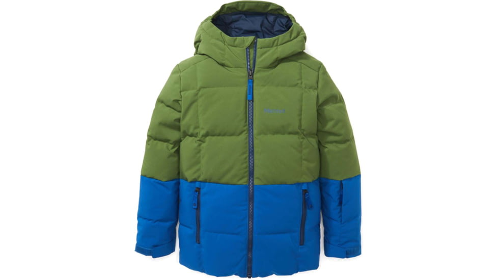 Marmot Polar Down Jacket - Kids, Foliage/Dark Azure, Extra Large, M13228-19630-XL