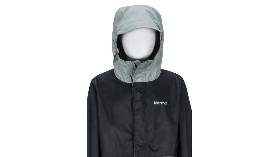 Marmot PreCip Eco Jacket - Boys, Black/Grey Storm, Extra Large, 41000-1792-XL