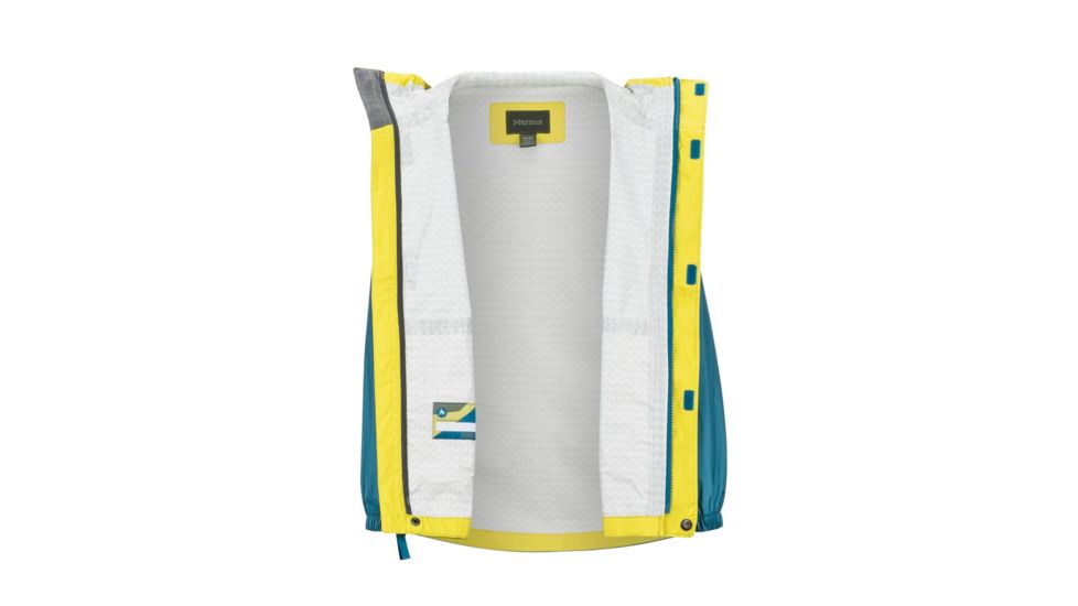 Marmot PreCip Eco Jacket - Boys, Citronelle/Moroccan Blue, Extra Small, 41000-9401-XS