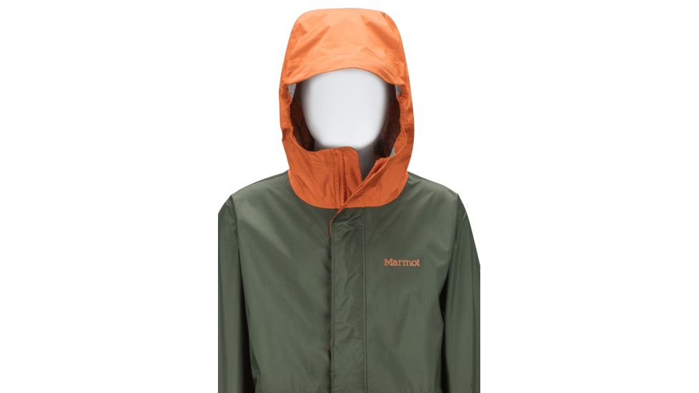 Marmot PreCip Eco Jacket - Boys, Crocodile/Mandarin Orange, Extra Large, 41000-4838-XL