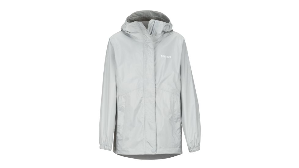 Marmot PreCip Eco Jacket - Girls, Bright Steel, Extra Small, 41010-1862-XS