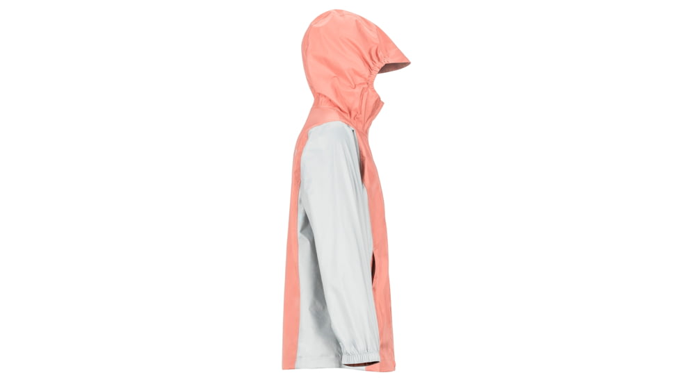 Marmot PreCip Eco Jacket - Girls, Coral Pink/Bright Steel, Extra Small, 41010-7242-XS