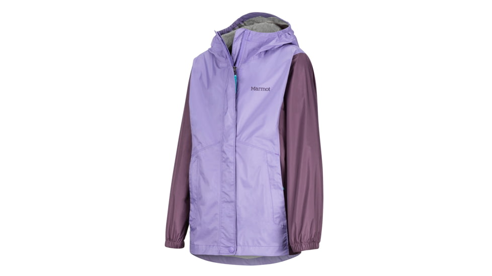 Marmot PreCip Eco Jacket - Girls, Paisley Purple/Vintage Violet, Small, 41010-3062-S