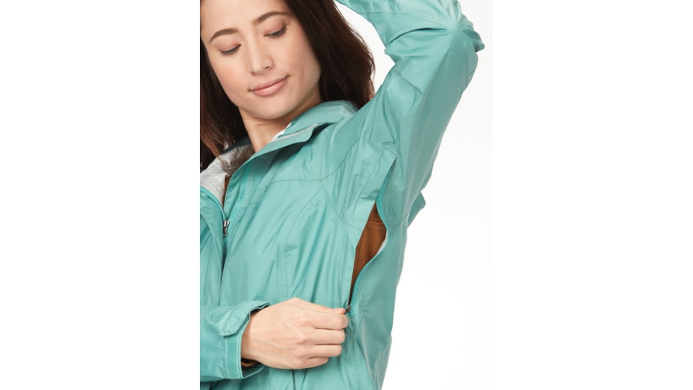 Marmot PreCip Eco Jackets - Womens, Blue Agave, Extra Small, 46700-3637-XS