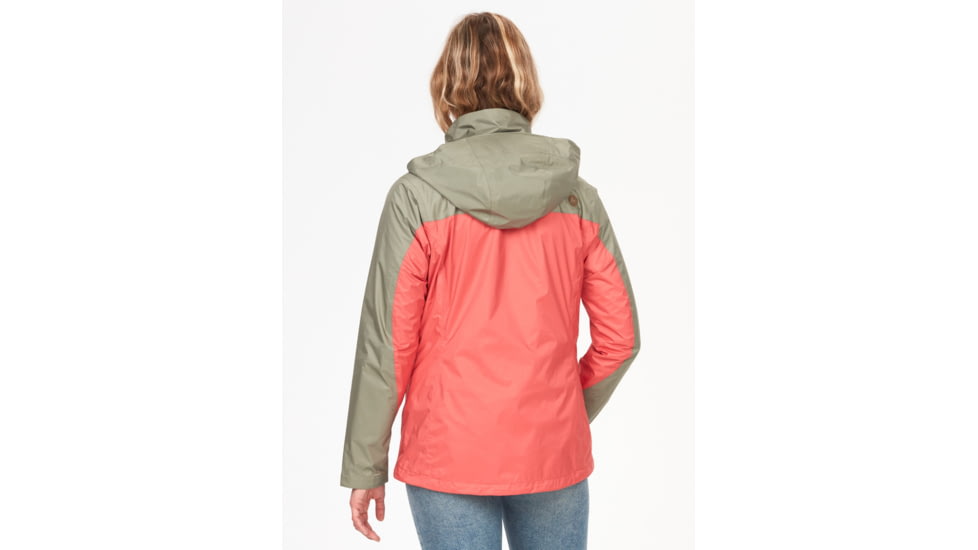 Marmot PreCip Eco Jackets - Womens, Grapefruit/Vetiver, Extra Small, 46700-22495-XS