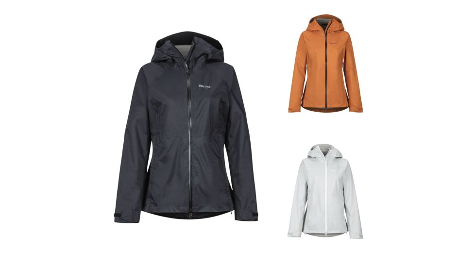 Marmot PreCip Stretch Jacket - Women's, Black, Bonfire, Platinum