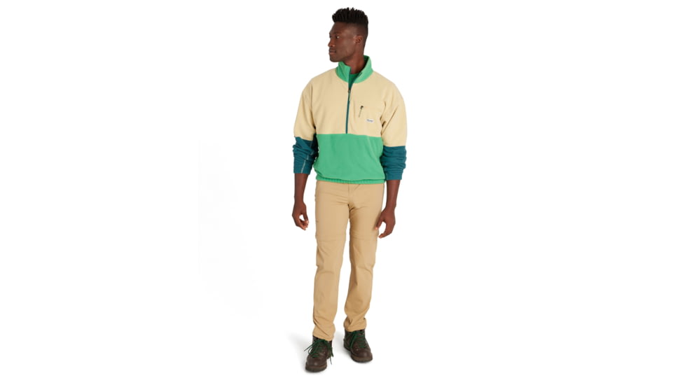 Marmot Retro Rocklin 1/2 Zip - Mens, Light Oak/Clover/Dark Jungle, Medium, M14609-23234-M