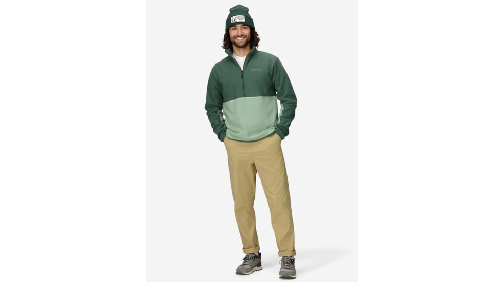 Marmot Rocklin 1/2 Zip - Mens, Juniper Green/Agate Green, Small, M12650-24399S