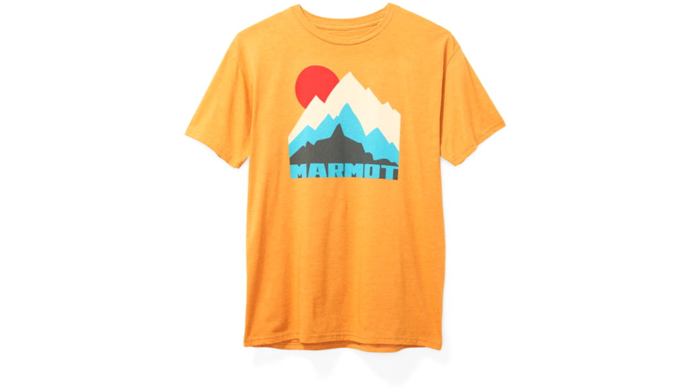 Marmot Tower Short Sleeve T-Shirt - Mens, Aztec Gold Heather, Extra Large, 41850-8995-AZGHEXL