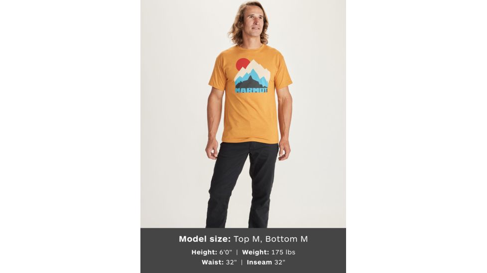 Marmot Tower Tee Short Sleeve T-Shirt - Mens, Aztec Gold Heather, Medium, 41850-8995-M
