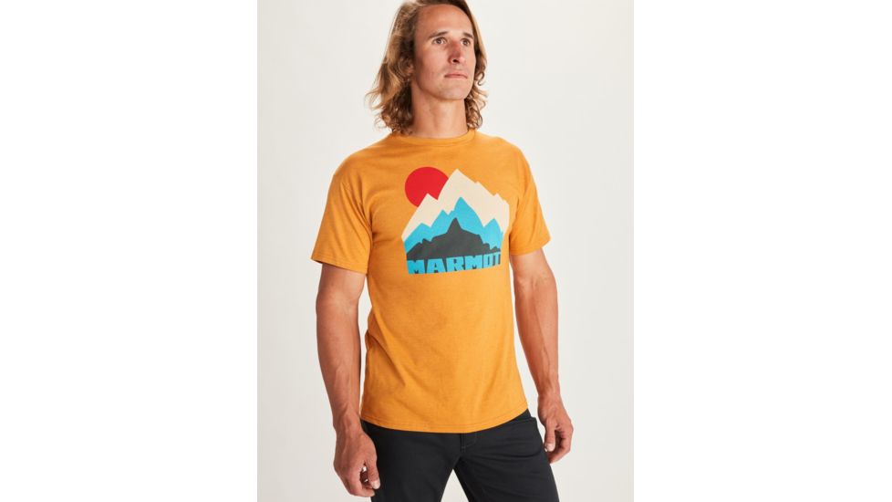 Marmot Tower Tee Short Sleeve T-Shirt - Mens, Aztec Gold Heather, Medium, 41850-8995-M