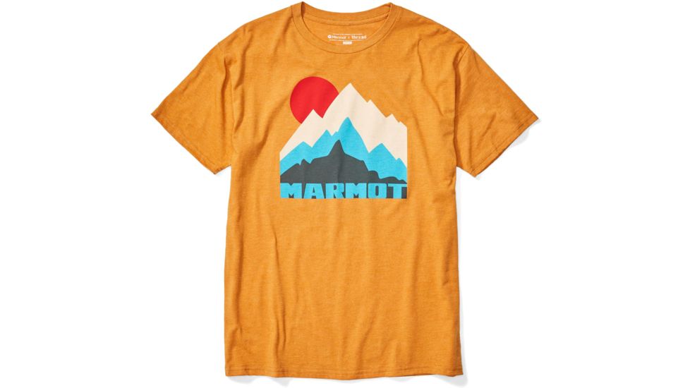 Marmot Tower Tee Short Sleeve T-Shirt - Mens, Aztec Gold Heather, Medium, 41850-8995-M