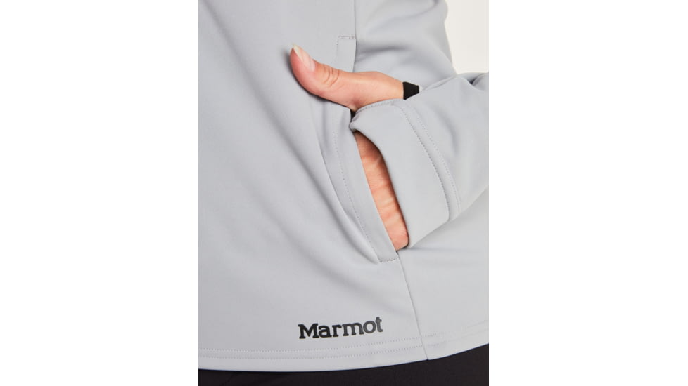 Marmot Zenyatta 1/2 Zip Hoodie - Womens, Sleet, Small, 84620-504-S