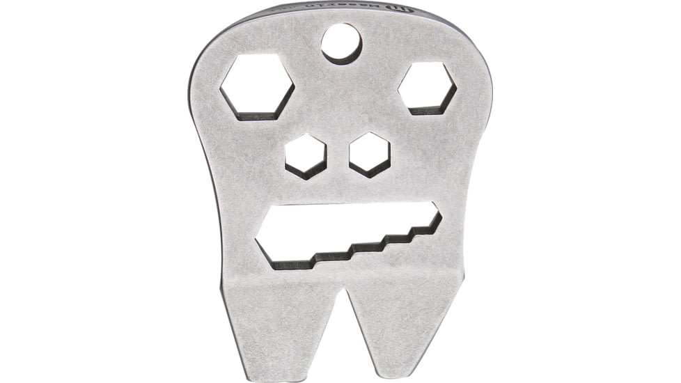 Maserin Skull Pocket Tool, 1 7/8in Overall, High Carbon Steel Construction, Five Wrench Sizes, Four Hex Wrenches, Nail Puller And Pry Bar, 905/A