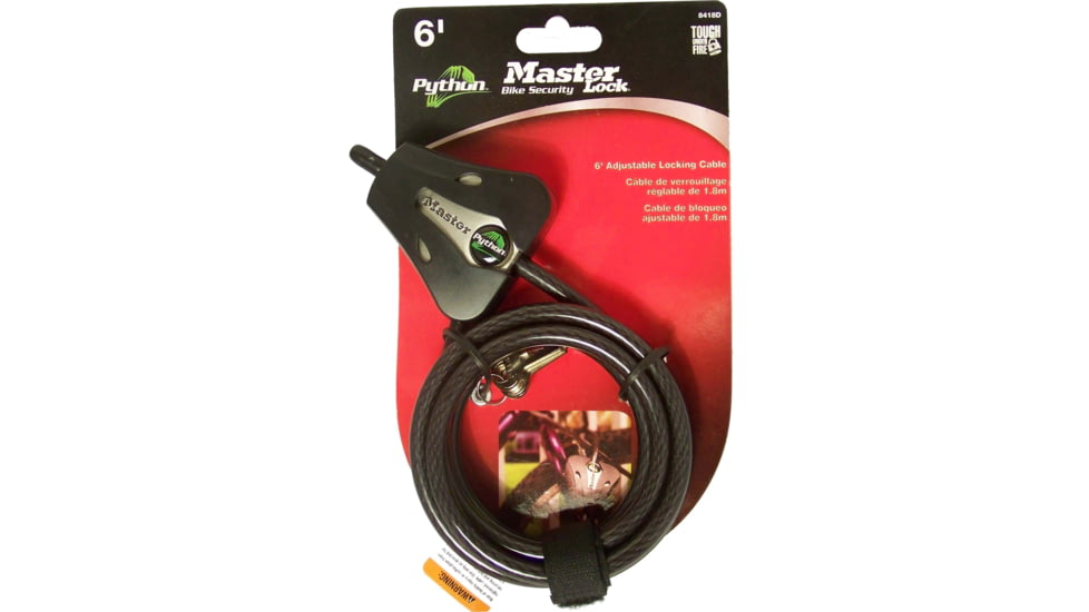 Master Lock Python Security Cable, 5/16in, Black 2168